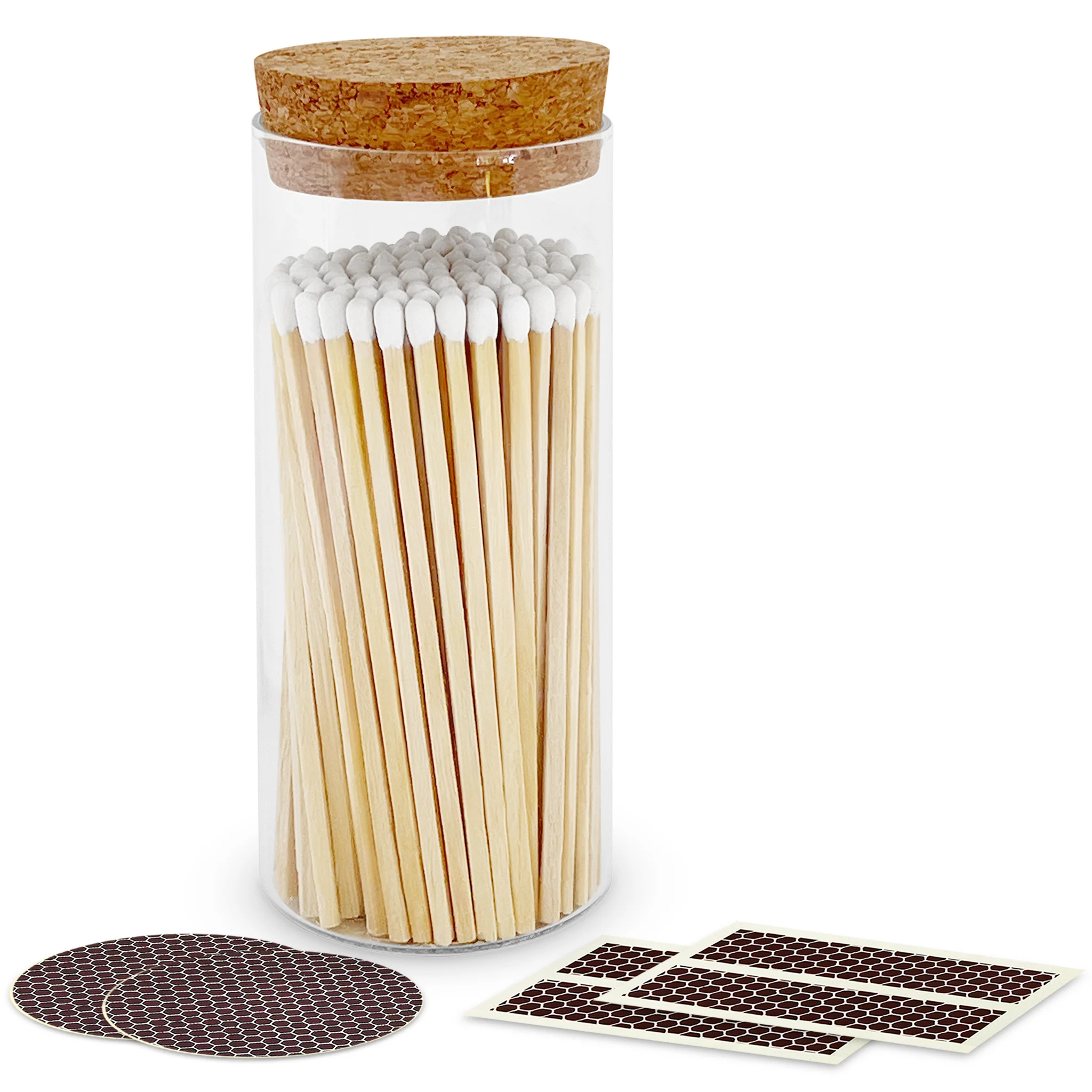 4" Matches in a Large Cork Top Jar - Image 3