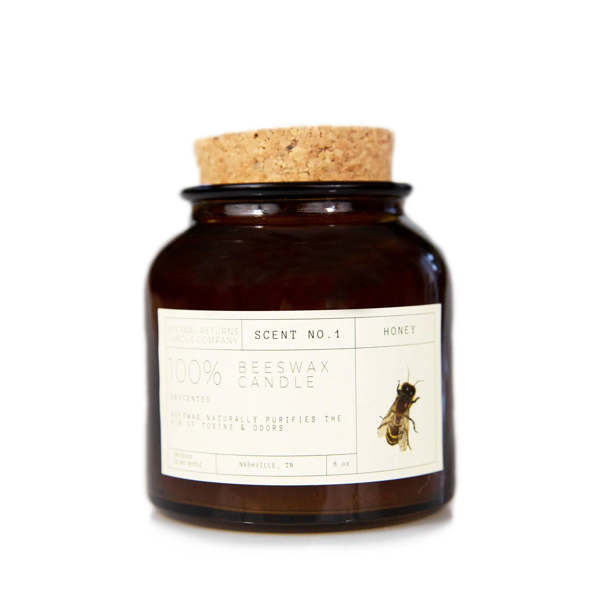 Beeswax Candle: Honey (Unscented) - Image 2