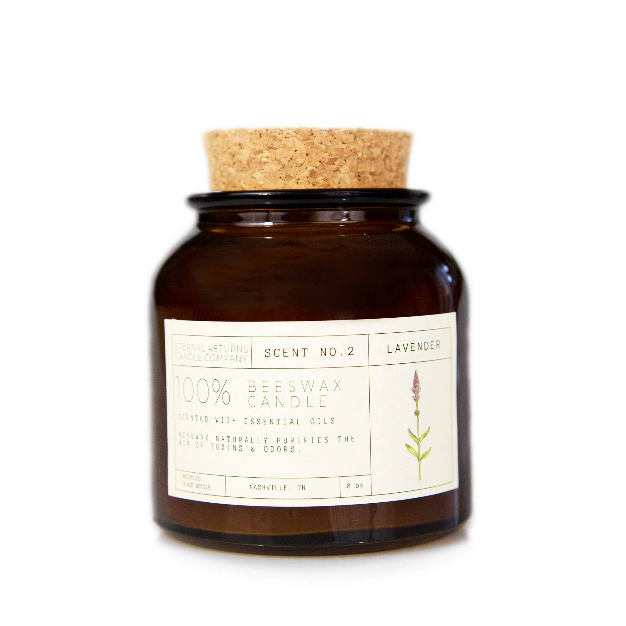 Beeswax Candle: Lavender - Image 2