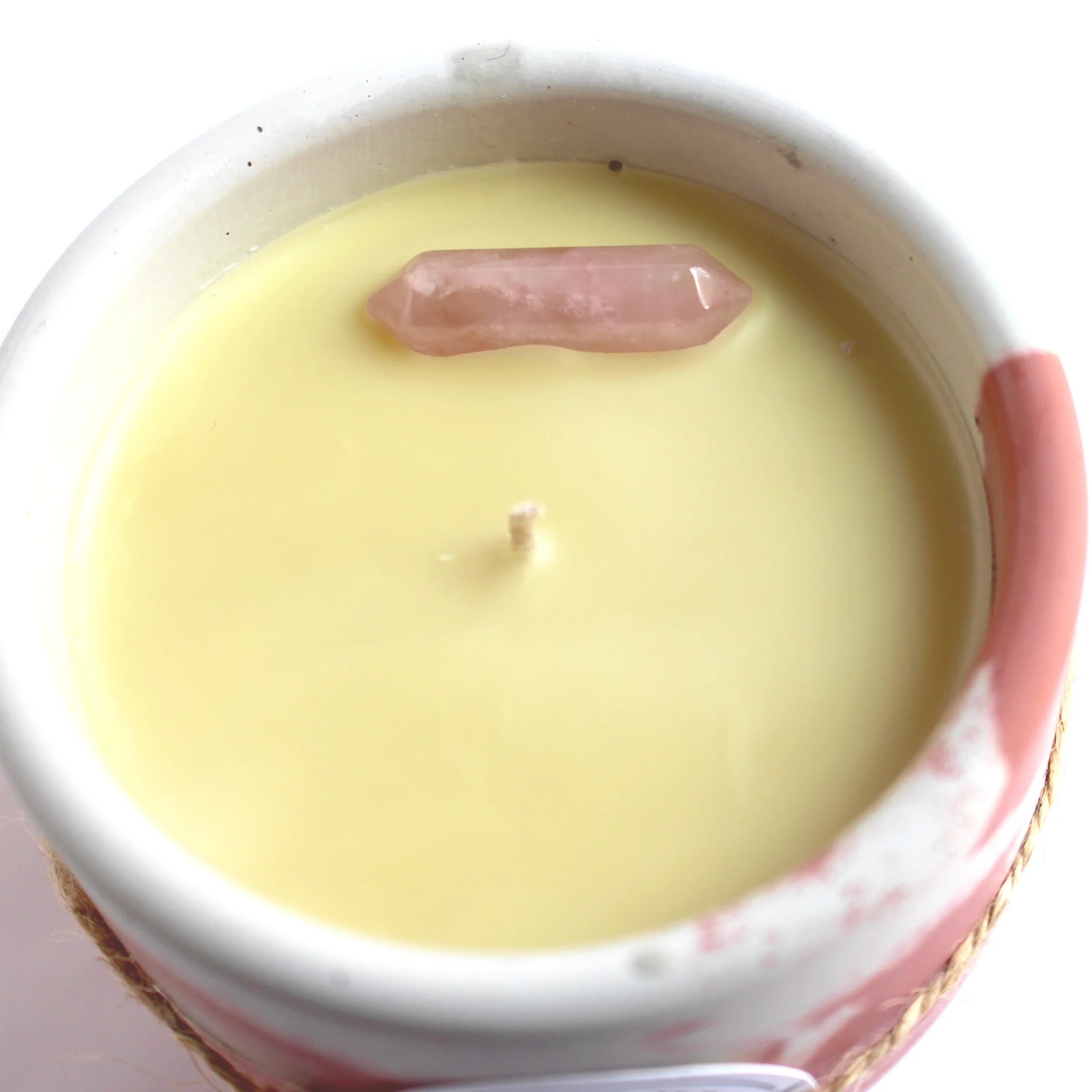 Citrus Patchouli + Rose Quartz Essential Oil Candle - Image 2