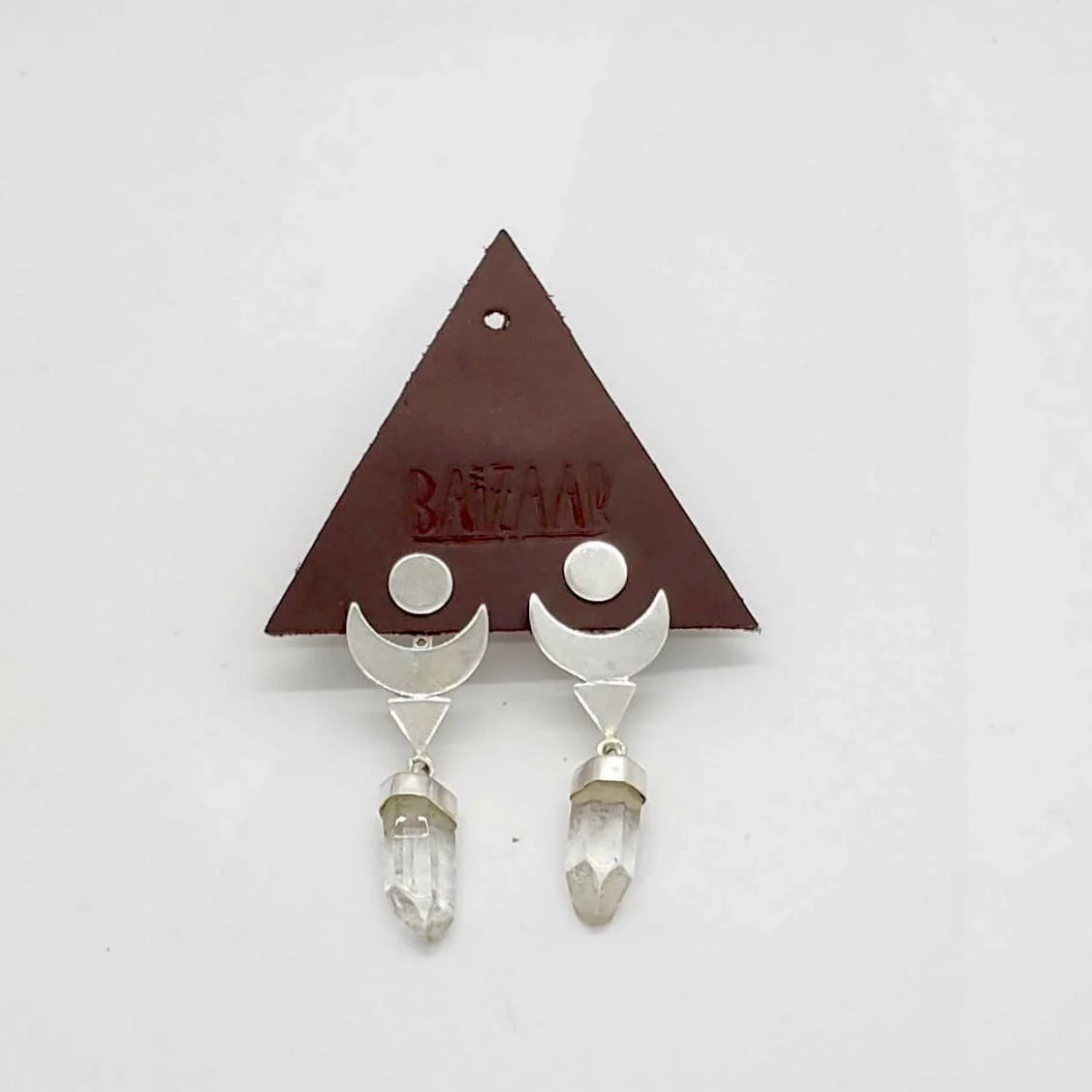 Quartz Crescent Earjacket Earrings - Image 3
