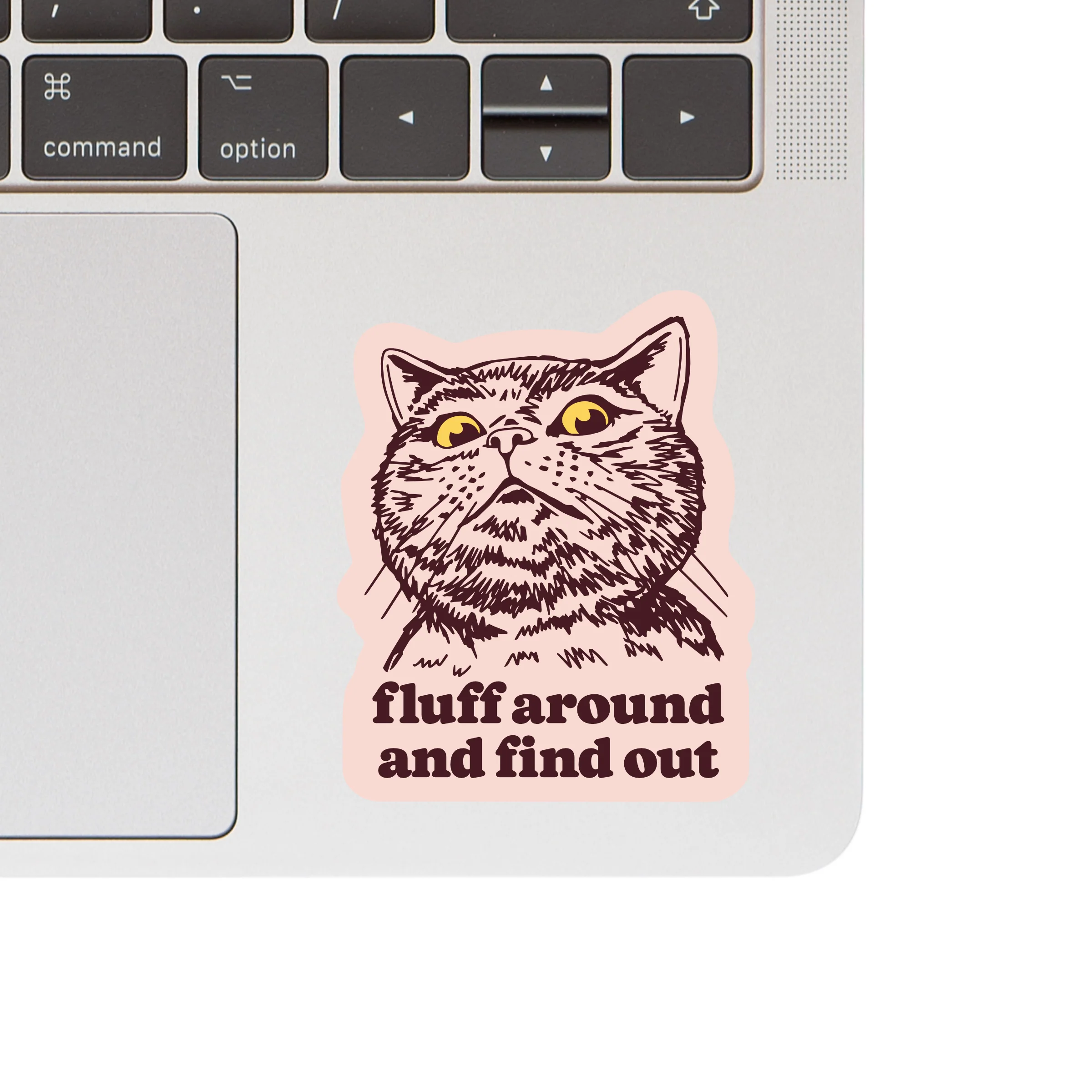 Fluff Around Cat Vinyl Sticker - Image 2