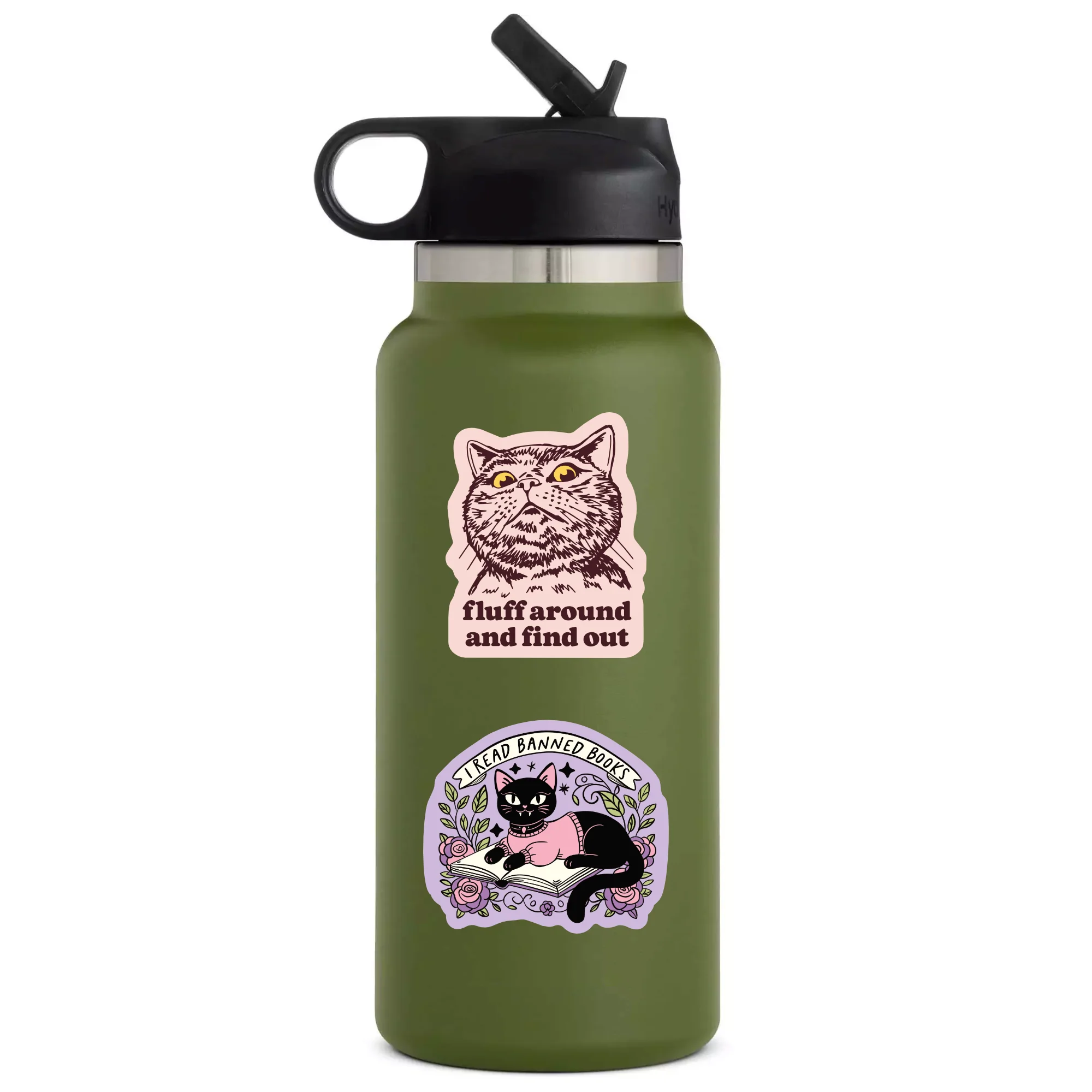 Fluff Around Cat Vinyl Sticker - Image 3