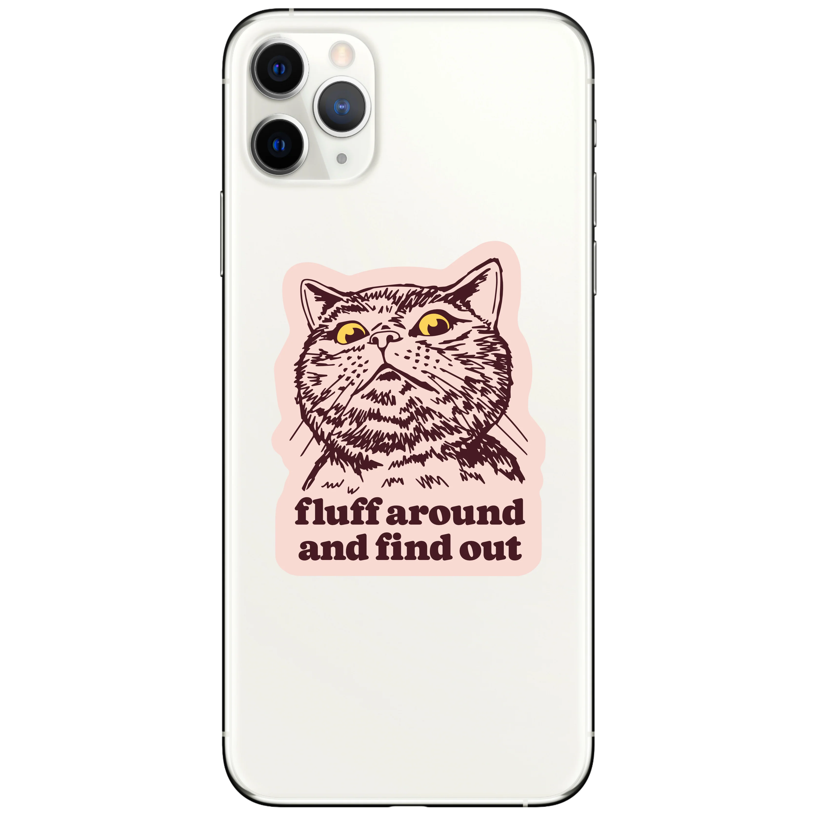 Fluff Around Cat Vinyl Sticker - Image 5