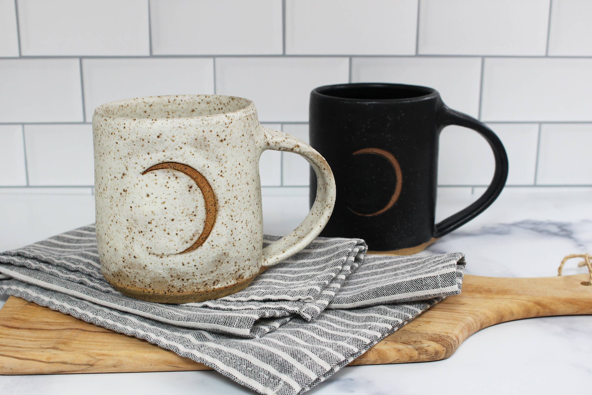 Fly Me To The Moon Speckled Ceramic Mug - Image 4