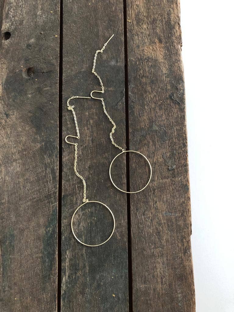 Geometric Threader Earrings - Image 4