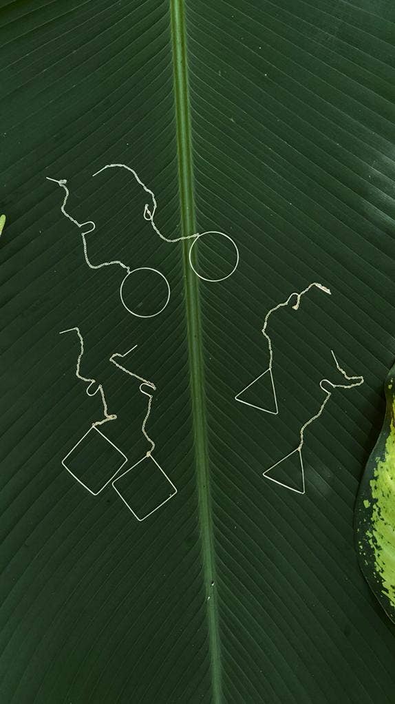 Geometric Threader Earrings - Image 9