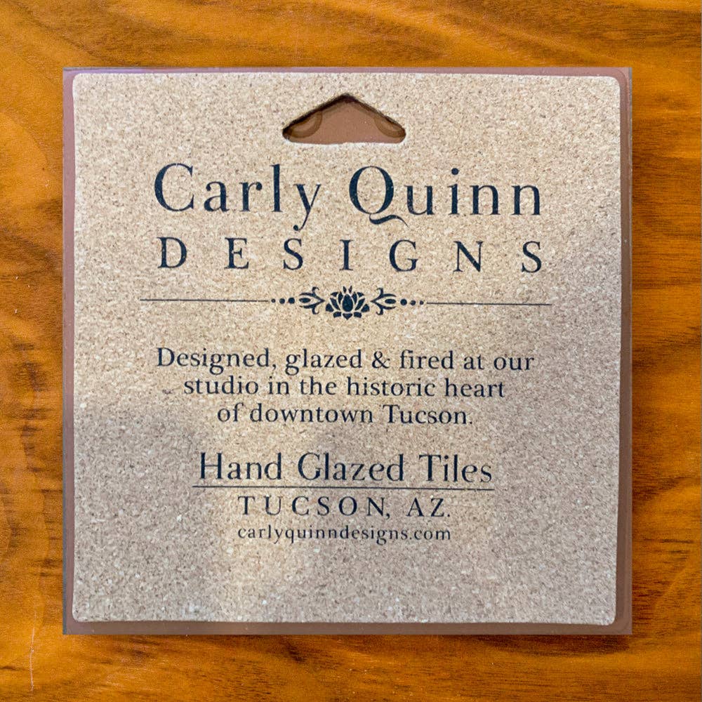 Guitar Hand Glazed Art Tile Trivet - Image 2