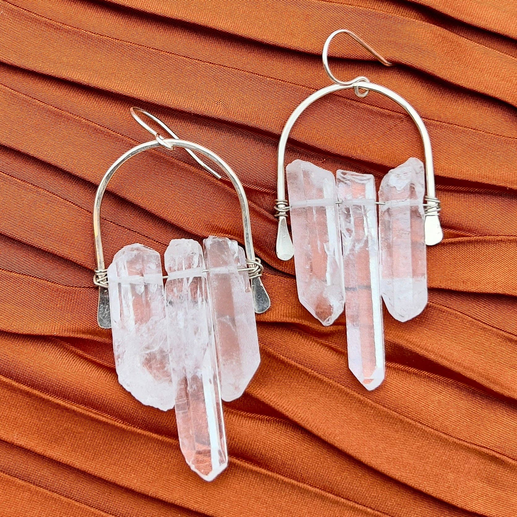 Handmade Fallen Crystal Earrings - Image 2
