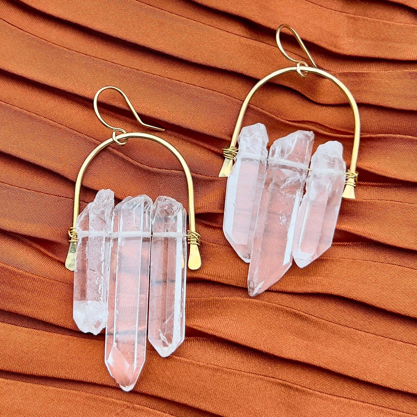 Handmade Fallen Crystal Earrings - Image 3