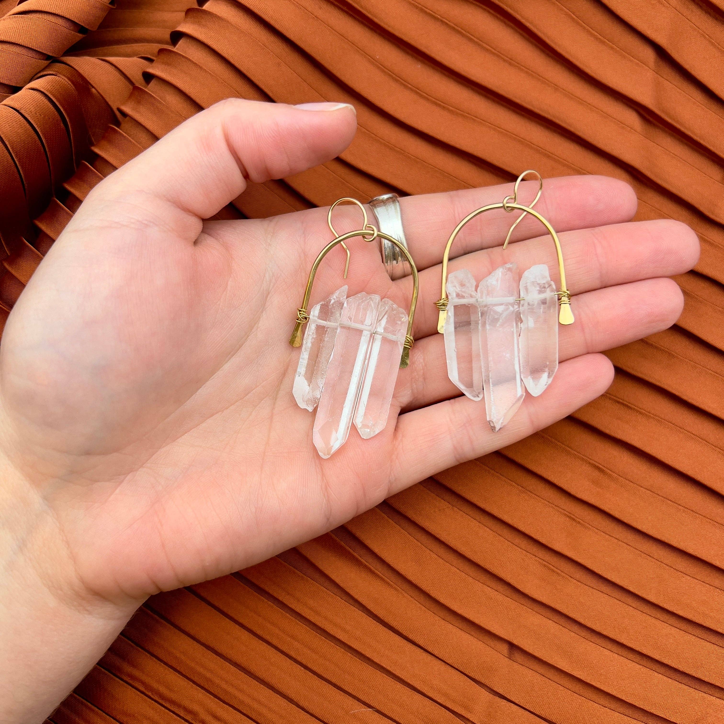 Handmade Fallen Crystal Earrings - Image 4