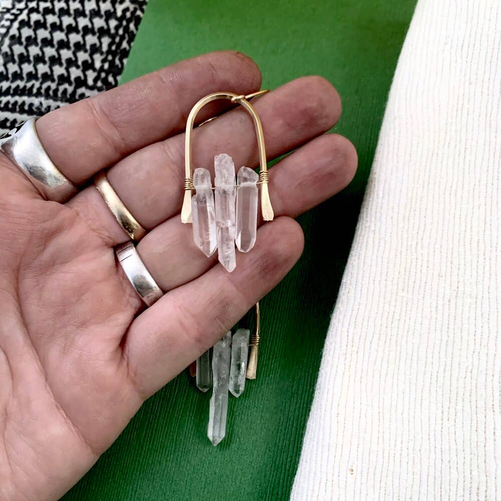 Handmade Fallen Crystal Earrings - Image 8