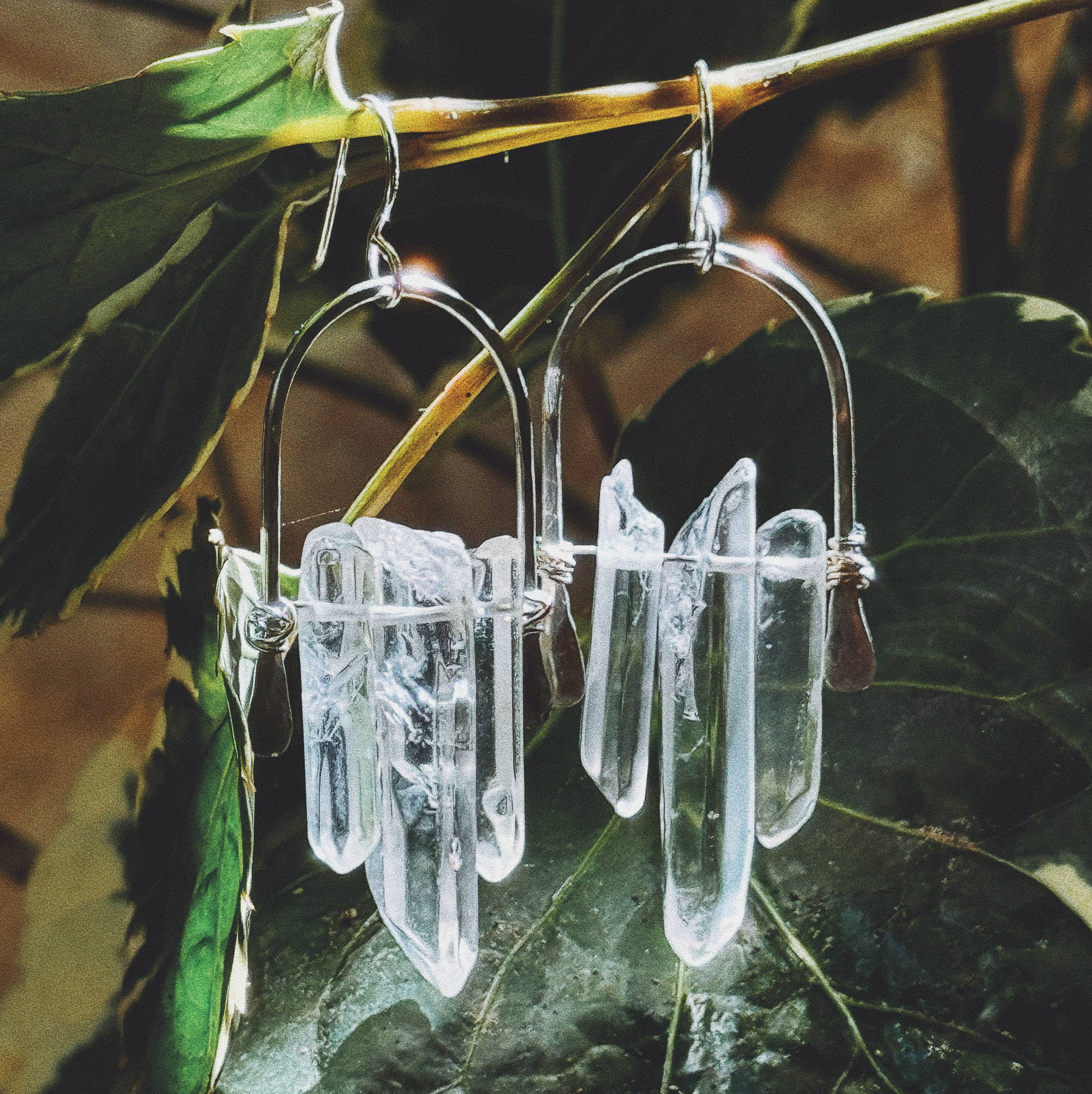 Handmade Fallen Crystal Earrings - Image 9