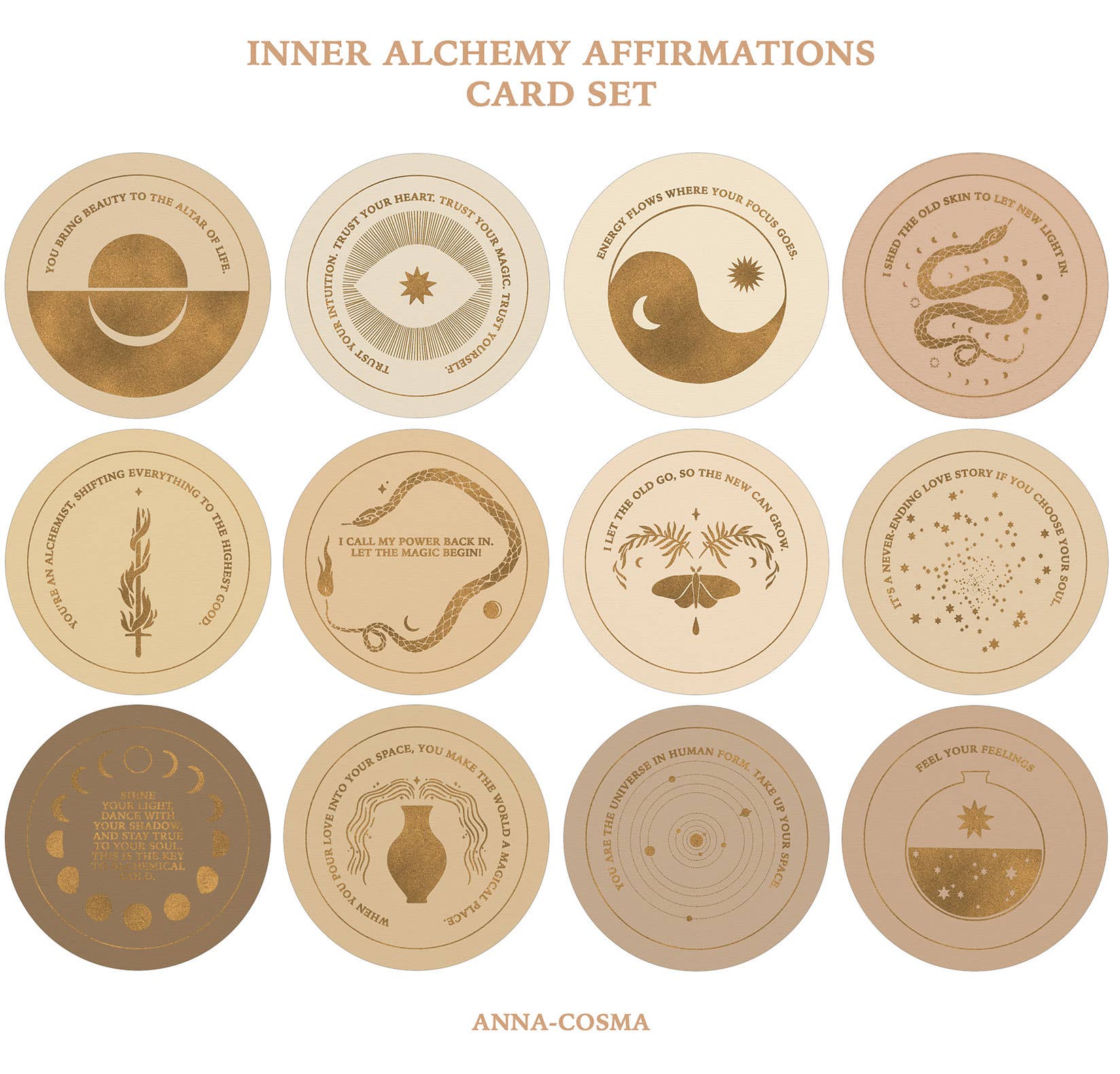 INNER ALCHEMY AFFIRMATIONS - CARD SET - DECK - GOLD EDITION - Image 13