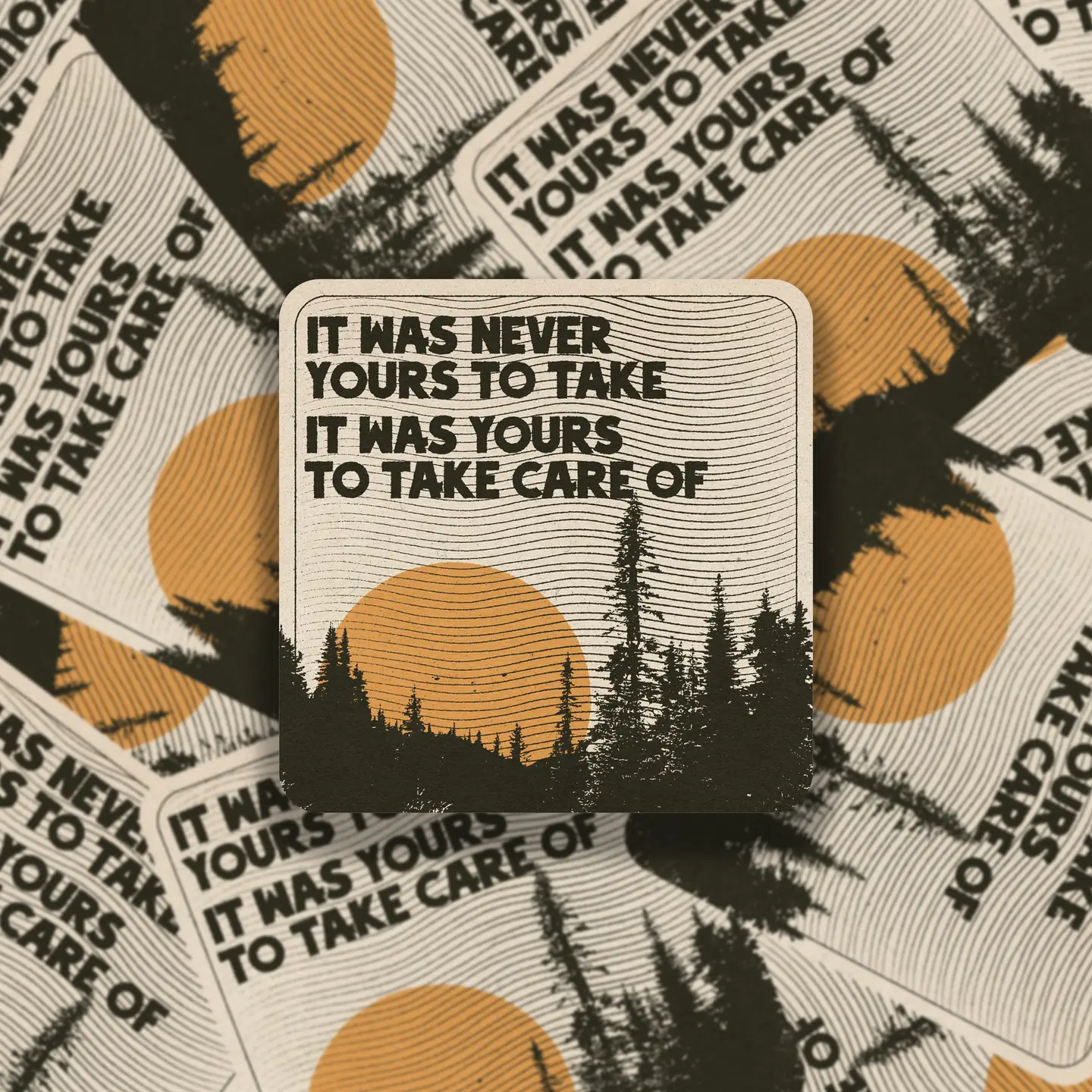 It Was Never Yours To Take Vinyl Sticker