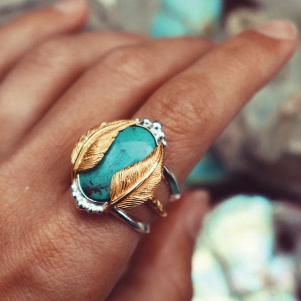 Kinship Ring - Turquoise Oval - Image 2