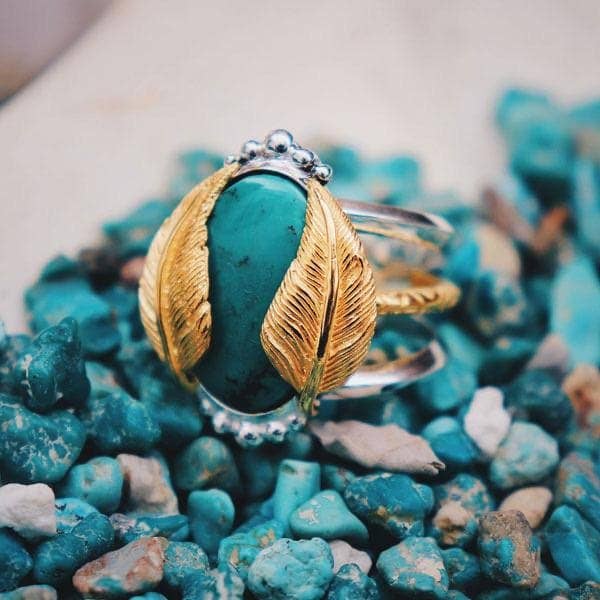 Kinship Ring - Turquoise Oval - Image 3