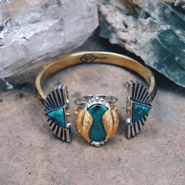 Kinship Ring - Turquoise Oval - Image 6