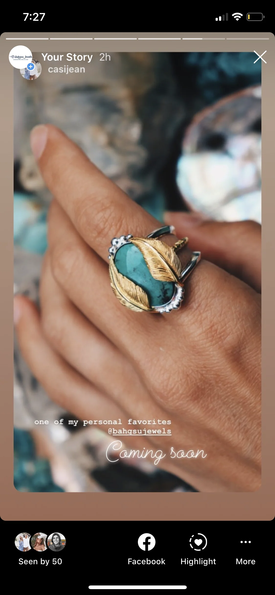 Kinship Ring - Turquoise Oval - Image 8