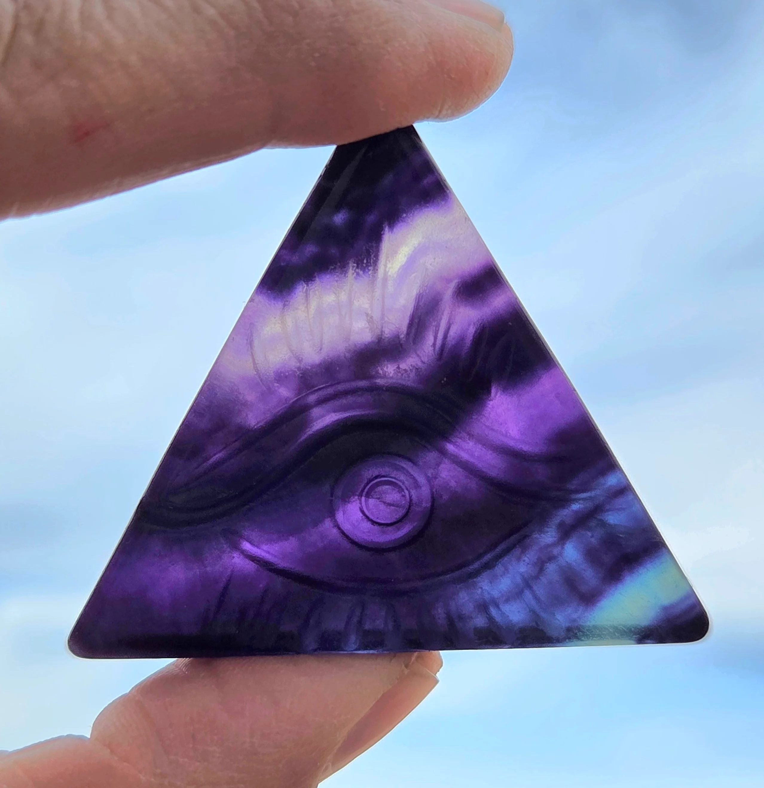 Flourite and Rose Quartz Protective Eye Triangles - Image 11