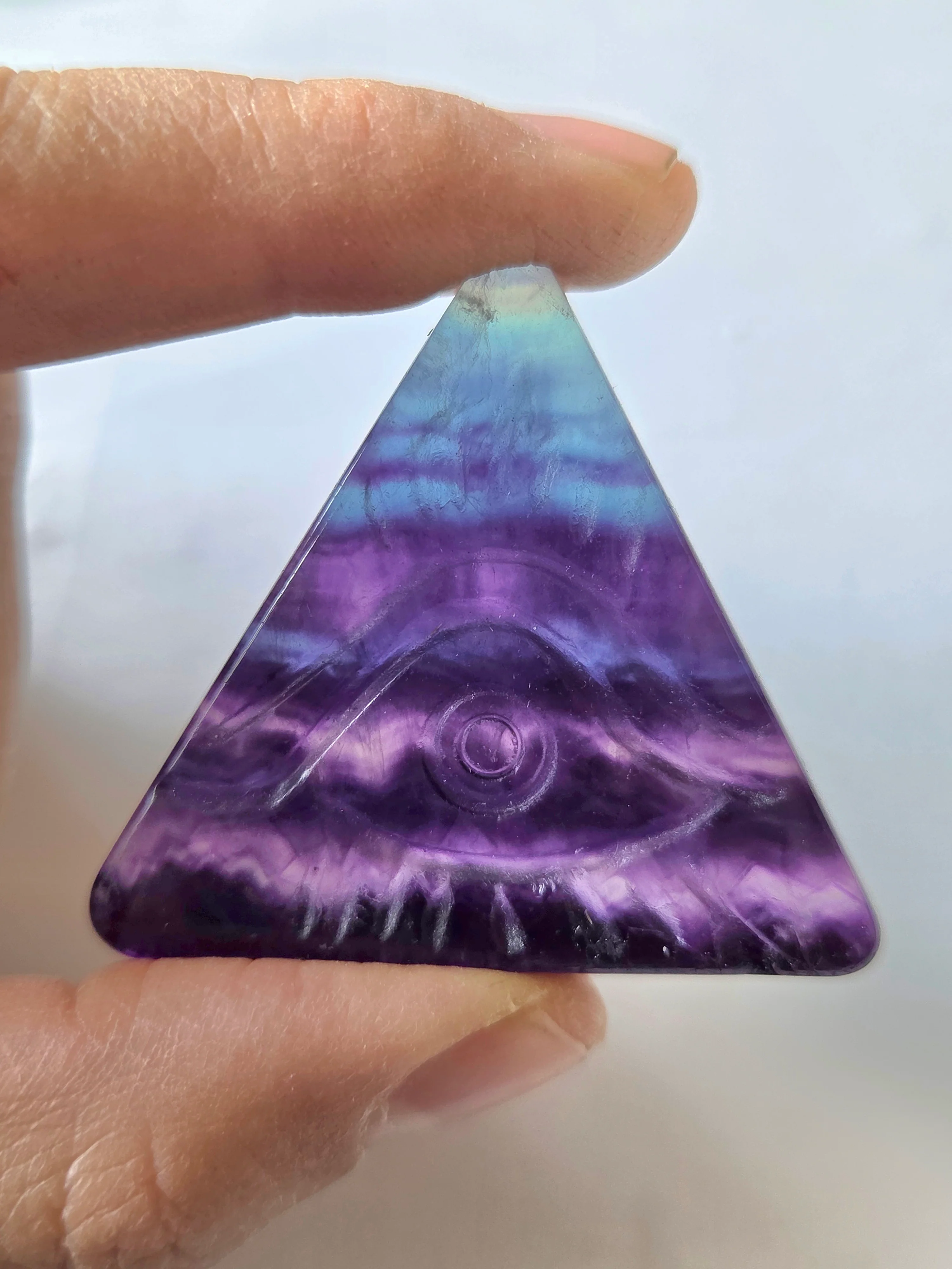 Flourite and Rose Quartz Protective Eye Triangles - Image 20