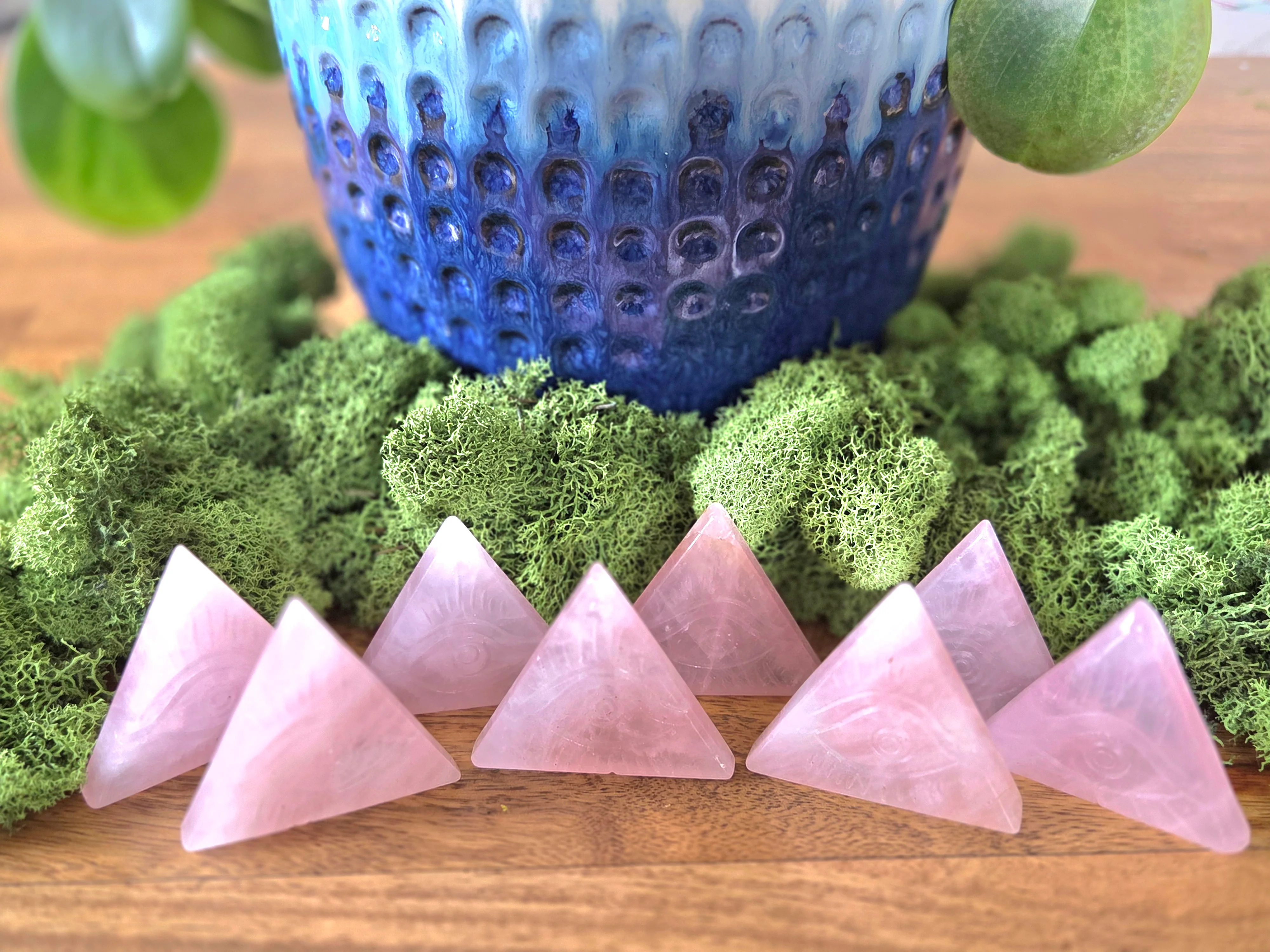 Flourite and Rose Quartz Protective Eye Triangles - Image 22
