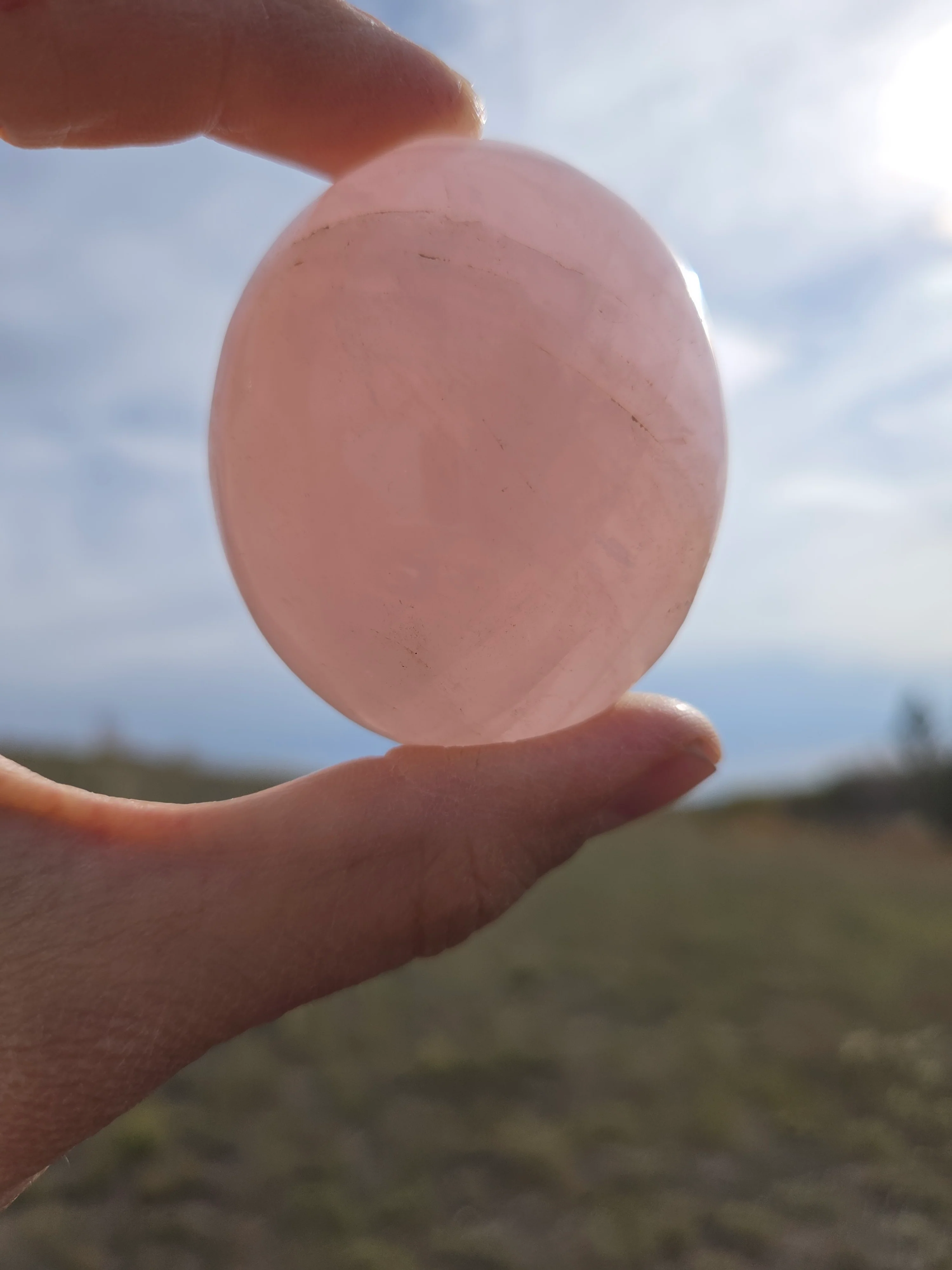 Rose Quartz Palm Stone - Image 2