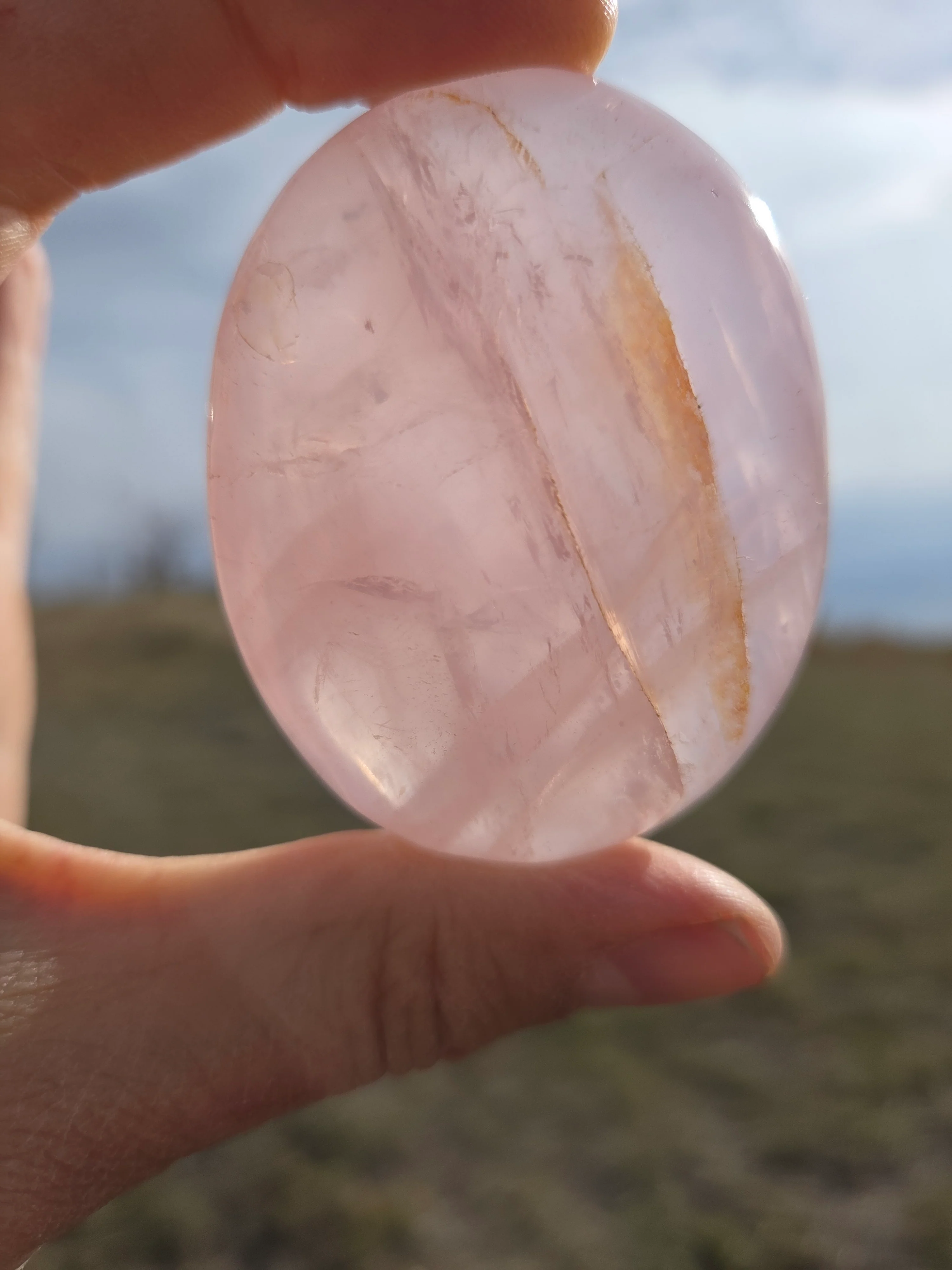 Rose Quartz Palm Stone - Image 4