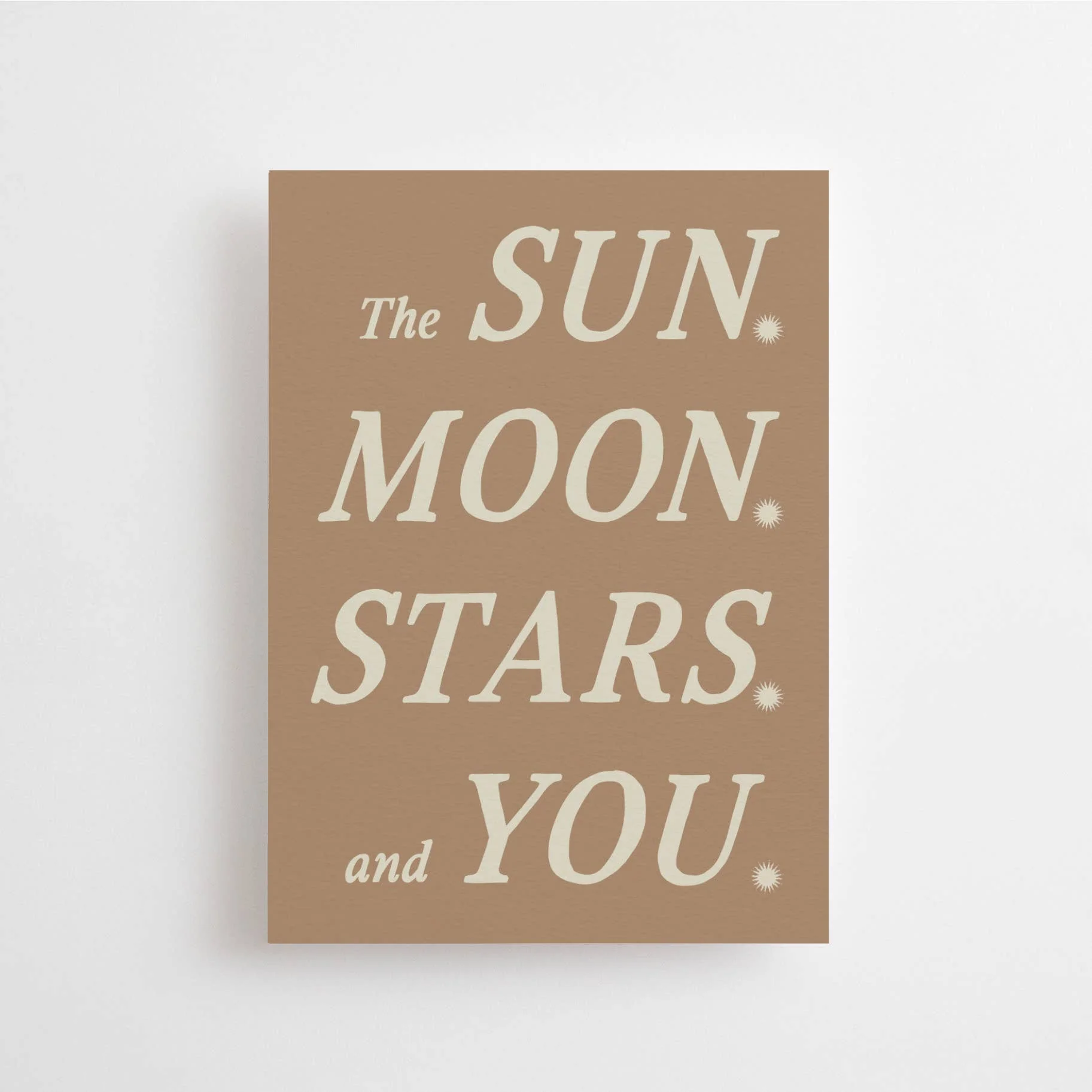 THE SUN, MOON, STARS, AND YOU. - MINI CARD - BIRTHDAY - LOVE - Image 2