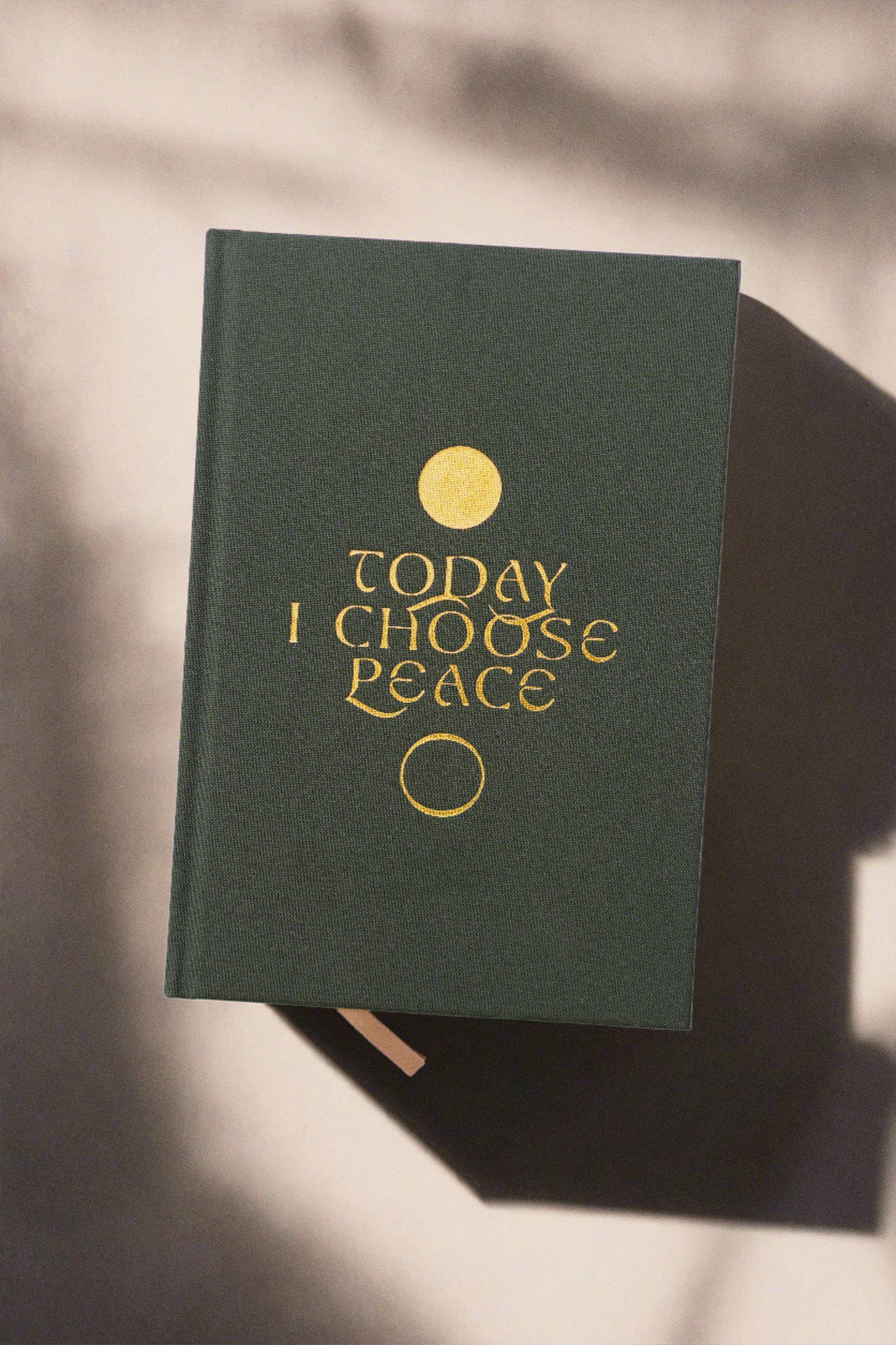 'Today I Choose Peace' Linen Bound Journal - Image 4