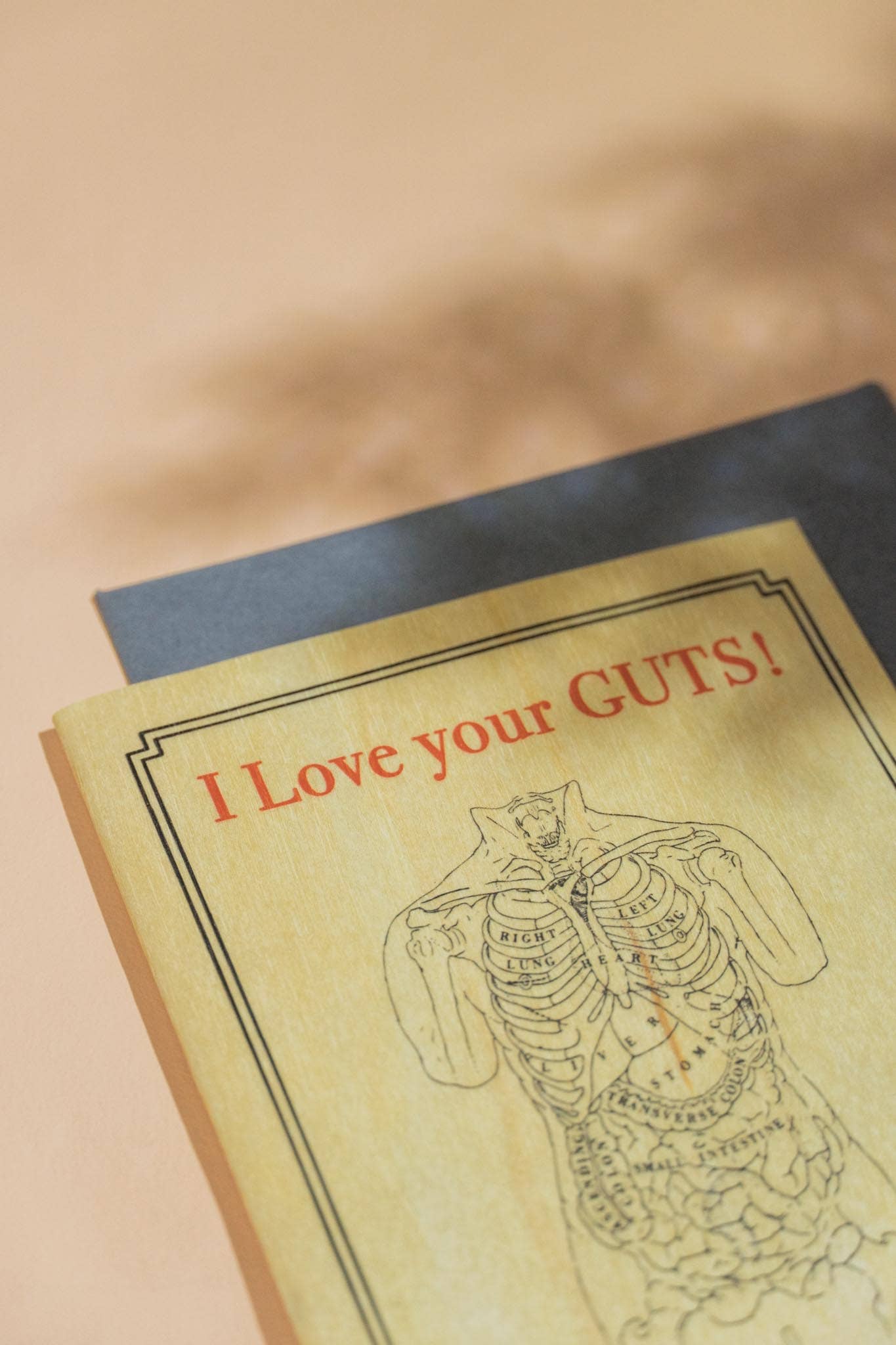 I Love Your Guts – Folding Wood Greeting Card - Image 4